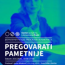 Pregovarati pametnije – jednodnevna edukativna radionica Pregovarati pametnije – jednodnevna edukativna radionica