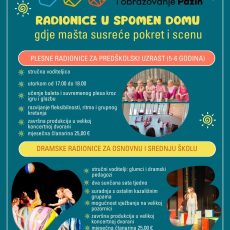 Umjetničke radionice u Spomen domu – za djecu i odrasle Umjetničke radionice u Spomen domu – za djecu i odrasle